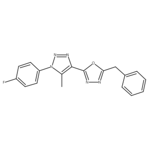 2-benzyl-5-(1-(4-fluorophenyl)-5-methyl-1H-1,2,3-triazol-4-yl)-1,3,4-oxadiazole Structure