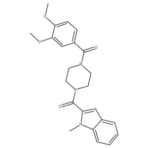 (3,4-dimethoxyphenyl){4-[(1-methyl-1H-indol-2-yl)carbonyl]piperazin-1-yl}methanone Structure