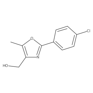 (2-(4-Chlorophenyl)-5-methyloxazol-4-yl)methanol结构式