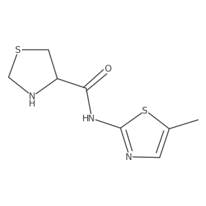 N-(5-methyl-1,3-thiazol-2-yl)-1,3-thiazolidine-4-carboxamide结构式