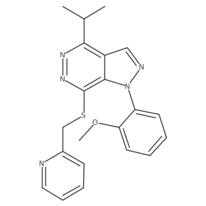 4-isopropyl-1-(2-methoxyphenyl)-7-((pyridin-2-ylmethyl)thio)-1H-pyrazolo[3,4-d]pyridazine Structure