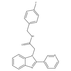 N-(4-fluorobenzyl)-2-(2-(pyridin-3-yl)-1H-benzo[d]imidazol-1-yl)acetamide Structure