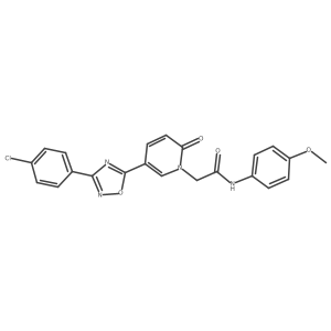 2-(5-(3-(4-chlorophenyl)-1,2,4-oxadiazol-5-yl)-2-oxopyridin-1(2H)-yl)-N-(4-methoxyphenyl)acetamide Structure