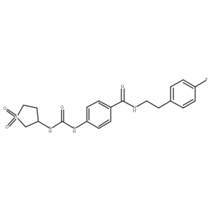 4-{[(1,1-dioxidotetrahydrothiophen-3-yl)carbamoyl]amino}-N-[2-(4-fluorophenyl)ethyl]benzamide Structure