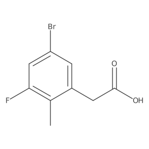 (5-Bromo-3-fluoro-2-methyl-phenyl)-acetic acid Structure