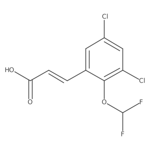 3,5-Dichloro-2-(difluoromethoxy)cinnamic acid结构式