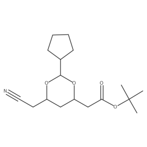 1,1-Dimethylethyl (4R,6R)-6-(cyanomethyl)-2-cyclopentyl-1,3-dioxane-4-acetate Structure