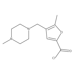 5-Methyl-4-[(4-methyl-1-piperazinyl)methyl]-2-furancarbonyl chloride Structure