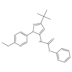 phenyl 3-tert-butyl-1-(6-methoxypyridin-3-yl)-1H-pyrazol-5-ylcarbamate Structure