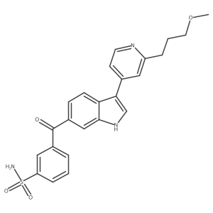3-{3-[2-(3-Methoxy-propyl)-pyridin-4-yl]-1h-indole-6-carbonyl}-benzenesulfonamide结构式