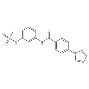 CS(=O)(=O)Nc1cccc(NC(=O)c2ccc(-n3cccc3)cc2)c1结构式