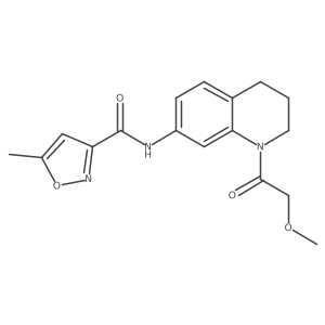 N-(1-(2-methoxyacetyl)-1,2,3,4-tetrahydroquinolin-7-yl)-5-methylisoxazole-3-carboxamide Structure