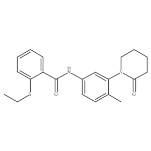 2-(ethylthio)-N-(4-methyl-3-(2-oxopiperidin-1-yl)phenyl)benzamide Structure