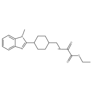 ethyl 2-(((4-(1-methyl-1H-benzo[d]imidazol-2-yl)cyclohexyl)methyl)amino)-2-oxoacetate Structure