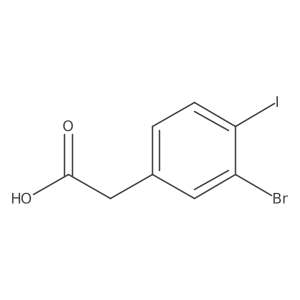 2-(3-Bromo-4-iodophenyl)acetic acid Structure
