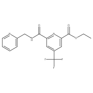 Ethyl 6-{[(2-pyridinylmethyl)amino]carbonyl}-4-(trifluoromethyl)-2-pyridinecarboxylate Structure