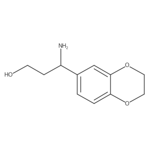 3-(2H,3H-Benzo[3,4-E]1,4-dioxin-6-YL)(3R)-3-aminopropan-1-OL结构式