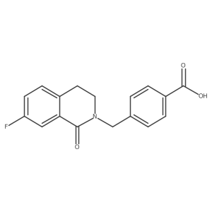 4-[(7-Fluoro-1-oxo-1,2,3,4-tetrahydroisoquinolin-2-yl)methyl]benzoic acid Structure