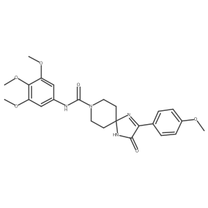 2-(4-methoxyphenyl)-3-oxo-N-(3,4,5-trimethoxyphenyl)-1,4,8-triazaspiro[4.5]dec-1-ene-8-carboxamide Structure