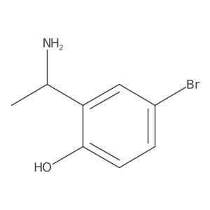 (r)-2-(1-Aminoethyl)-4-bromophenol结构式