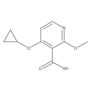 4-Cyclopropoxy-2-methoxynicotinic acid Structure