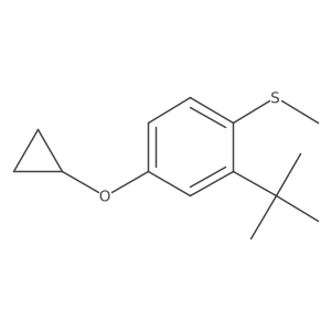 (2-Tert-butyl-4-cyclopropoxyphenyl)(methyl)sulfane Structure