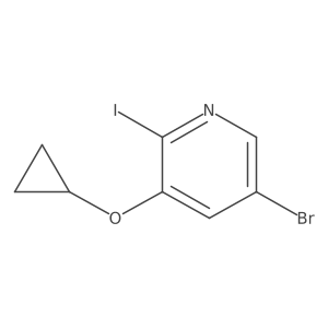 5-Bromo-3-cyclopropoxy-2-iodopyridine结构式