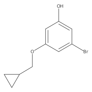 3-Bromo-5-(cyclopropylmethoxy)phenol结构式