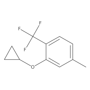 2-Cyclopropoxy-4-methyl-1-(trifluoromethyl)benzene结构式