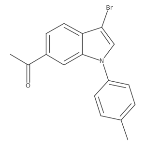 1-[3-bromo-1-(4-methylphenyl)-1H-indol-6-yl]ethanone结构式
