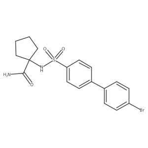1-[4-(4-Bromophenyl)benzenesulfonamido]cyclopentane-1-carboxamide结构式