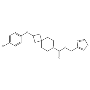 7-Azaspiro[3.5]nonane-7-carboxylic acid, 2-(4-chlorophenoxy)-, 4-thiazolylmethyl ester Structure