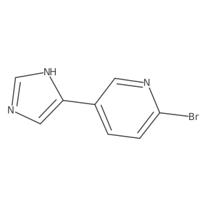 2-bromo-5-(1H-imidazol-4-yl)pyridine结构式