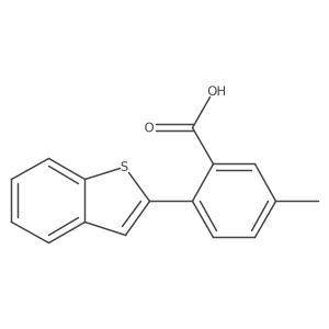 2-[Benzo(b)thiophen-2-yl]-5-methylbenzoic acid Structure
