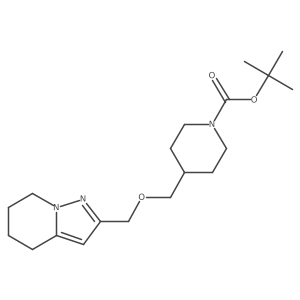 Tert-butyl 4-(((4,5,6,7-tetrahydropyrazolo[1,5-a]pyridin-2-yl)methoxy)methyl)piperidine-1-carboxylate结构式