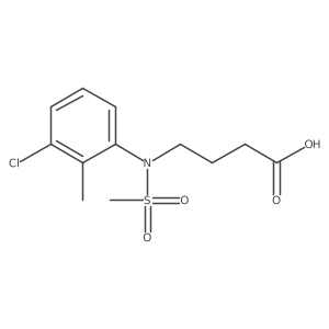 4-[(3-Chloro-2-methylphenyl)(methylsulfonyl)amino]butanoic acid结构式