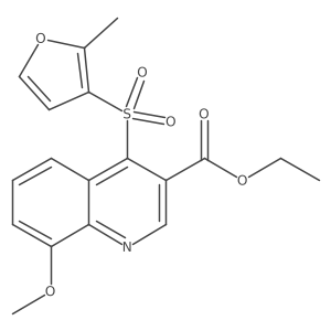 Ethyl 8-methoxy-4-(2-methylfuran-3-yl)sulfonylquinoline-3-carboxylate Structure