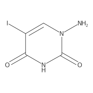 1-Amino-5-iodo-1,2,3,4-tetrahydropyrimidine-2,4-dione结构式