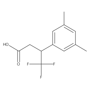 3-(3,5-Dimethylphenyl)-4,4,4-trifluorobutanoic acid结构式