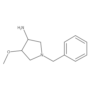 (3S,4S)-1-Benzyl-4-methoxypyrrolidin-3-amine Structure