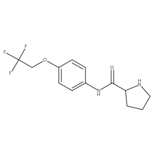(2S)-N-[4-(2,2,2-trifluoroethoxy)phenyl]pyrrolidine-2-carboxamide结构式