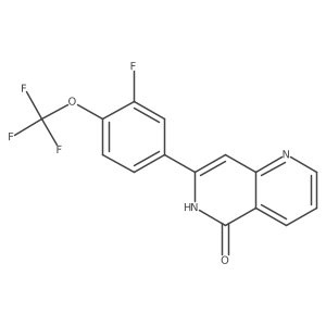 1,6-Naphthyridin-5(6H)-one, 7-[3-fluoro-4-(trifluoromethoxy)phenyl]-结构式