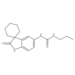 1-(2'-Oxospiro[cyclohexane-1,3'-indolin]-5'-yl)-3-propylurea结构式