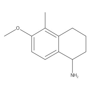 6-Methoxy-5-methyl-1,2,3,4-tetrahydronaphthalen-1-amine结构式