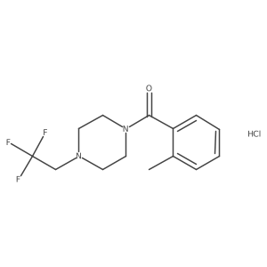 o-Tolyl(4-(2,2,2-trifluoroethyl)piperazin-1-yl)methanone hydrochloride结构式