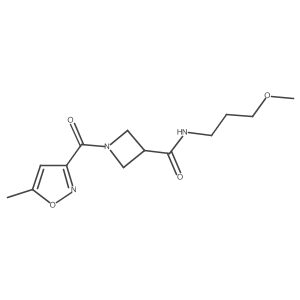 3-Azetidinecarboxamide, N-(3-methoxypropyl)-1-[(5-methyl-3-isoxazolyl)carbonyl]-结构式
