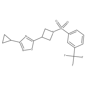 3-Cyclopropyl-5-(1-((3-(trifluoromethyl)phenyl)sulfonyl)azetidin-3-yl)-1,2,4-oxadiazole Structure