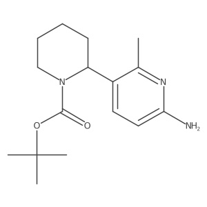 tert-butyl 2-(6-amino-2-methyl-3-pyridyl)piperidine-1-carboxylate Structure