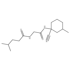 N-[2-[(1-Cyano-3-methylcyclohexyl)amino]-2-oxoethyl]-4-methylpentanamide结构式