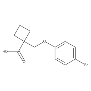 1-[(4-Bromophenoxy)methyl]cyclobutanecarboxylic acid Structure